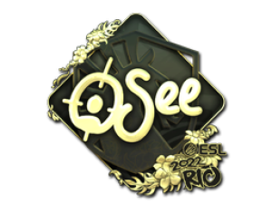 Наклейка|oSee(золотая)|Рио2022